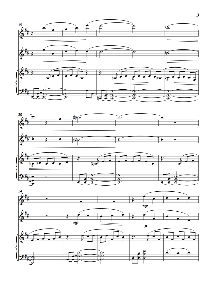 Second page of Romance score